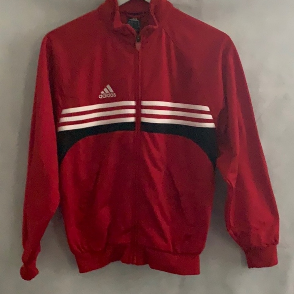 Adidas Big Boys Jacket size M Red